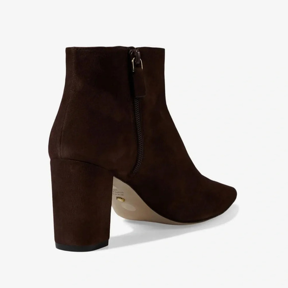 Stuart Weitzman Stuart 75 Zip Suede Bootie Brown Sz 6.5 - Picture 12 of 13